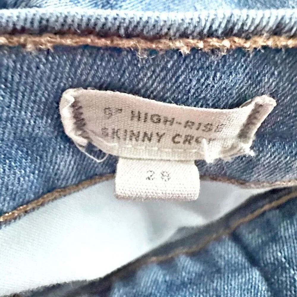 MADEWELL | 9" High-Rise Skinny Jeans Distressed-Hem Edition | Size 28 / 6 - Picture 8 of 9